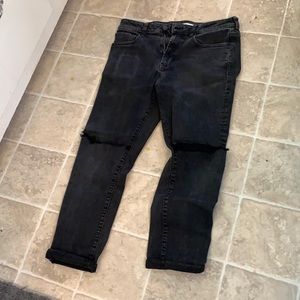 pacsun black slim taper jeans